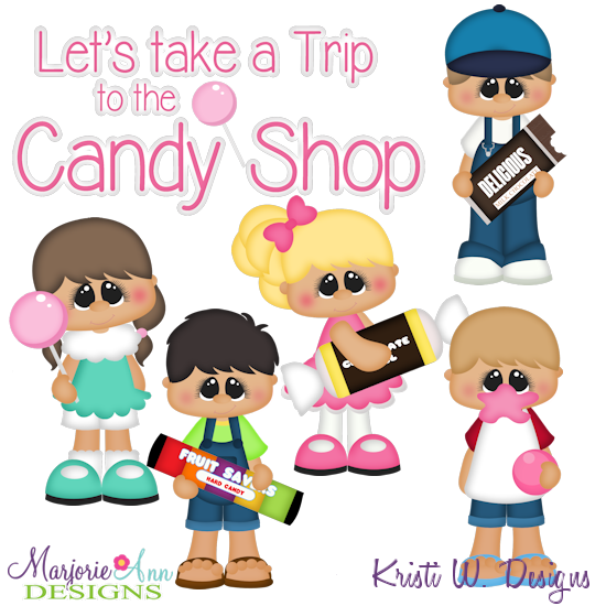 Trip To The Candy Shop SVG Cutting Files Includes Clipart - Click Image to Close